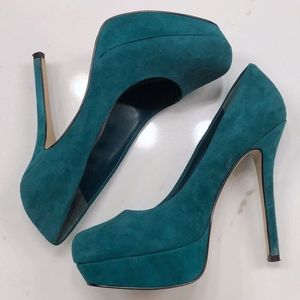 Bakers | Teal Suede Platforms